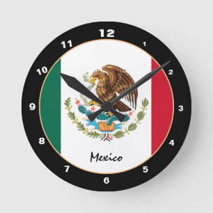Horloge Ronde Drapeau mexicain patriotique, Mexique Accueil / de