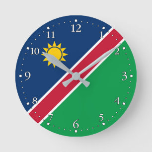 Horloge Ronde Drapeau Namibie