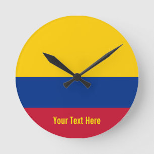 Horloge Ronde Drapeau national de la Colombie