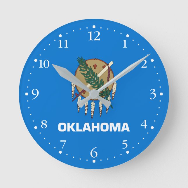Horloge Ronde Drapeau national de l'Oklahoma (Recto)