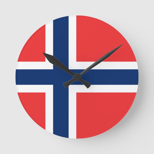 Horloge Ronde Drapeau norvégien (Recto)