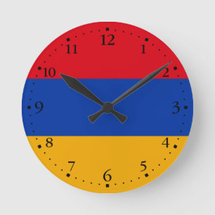 Horloge Ronde Drapeau patriotique arménien