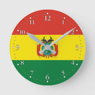 Horloge Ronde Drapeau patriotique bolivien