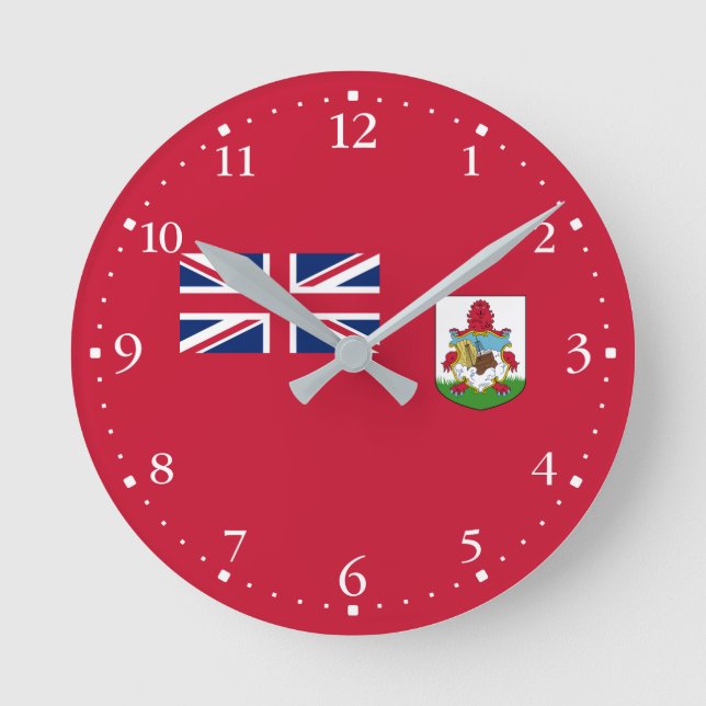 Horloge Ronde Drapeau patriotique des Bermudes (Recto)