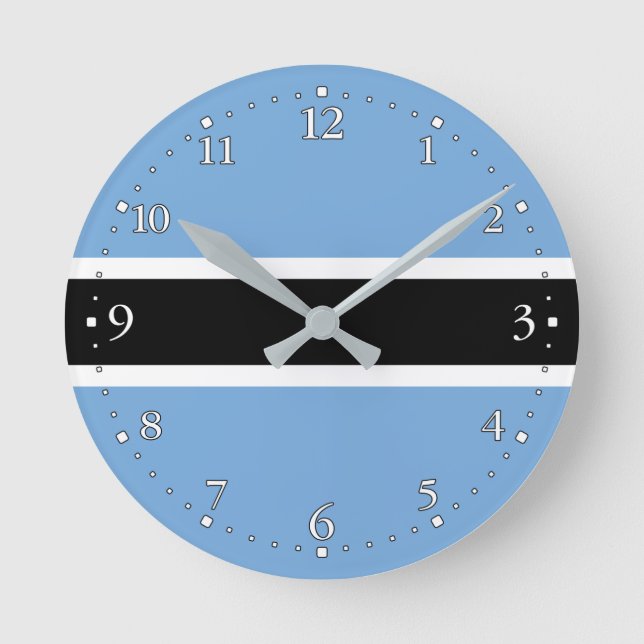Horloge Ronde Drapeau patriotique du Botswana (Recto)