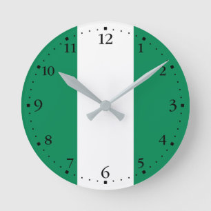Horloge Ronde Drapeau patriotique nigérian