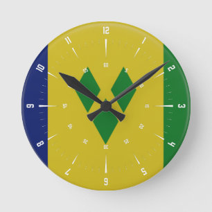 Horloge Ronde Drapeau St Vincent  