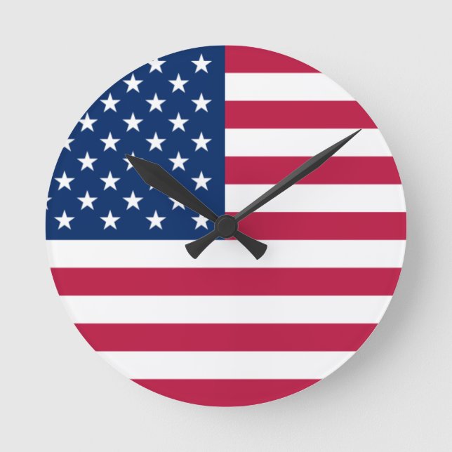 Horloge Ronde drapeau usa (Recto)