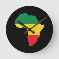 Drapeau vert, or et Afrique rouge