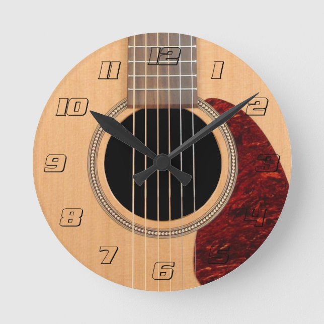 Horloge Ronde Dreadnoud Acoustique 6 cordes Guitare (Recto)