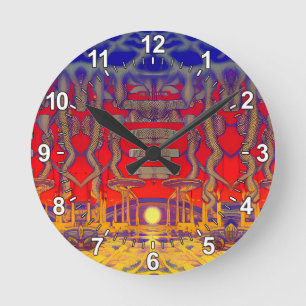 Horloge Ronde Dreamland psychédélique