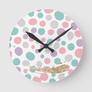 Horloge Ronde 'DreamyPastels'