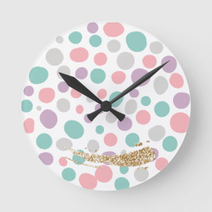 Horloge Ronde 'DreamyPastels'