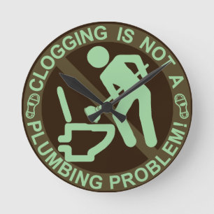 Horloge Ronde Drôle Clogger Green