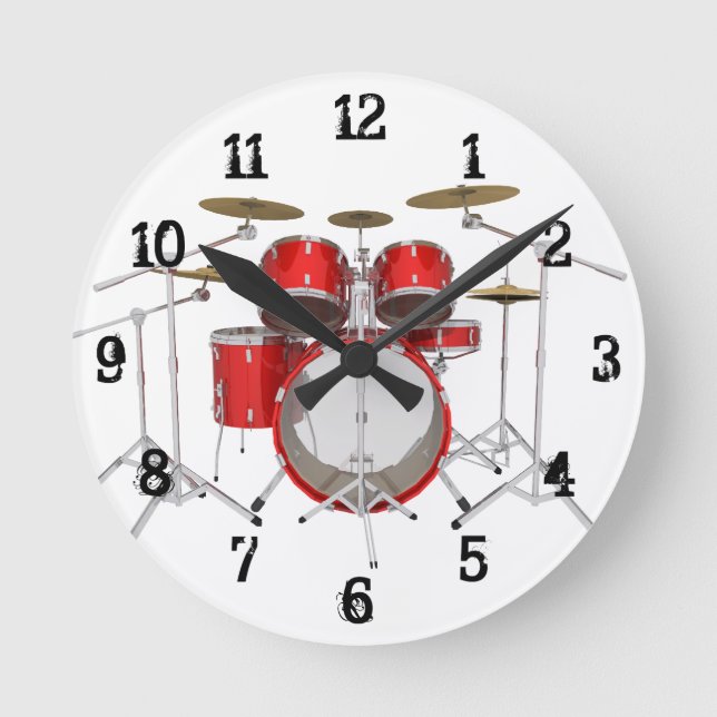 Horloge Ronde Drum Kit : Wall Clock (Recto)