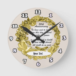 Horloge ronde du 50e anniversaire