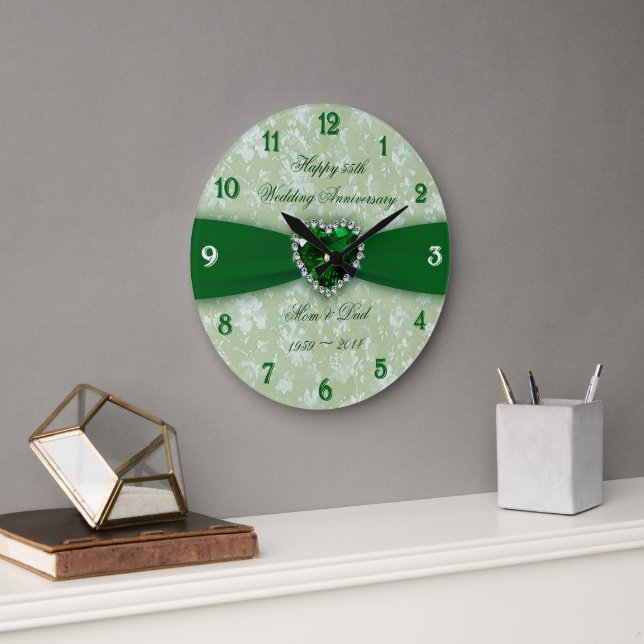Horloge ronde du 55e anniversaire du Mariage Bold  (Bureau)