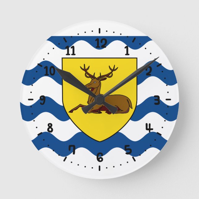 Horloge ronde du drapeau de Hertfordshire (Recto)