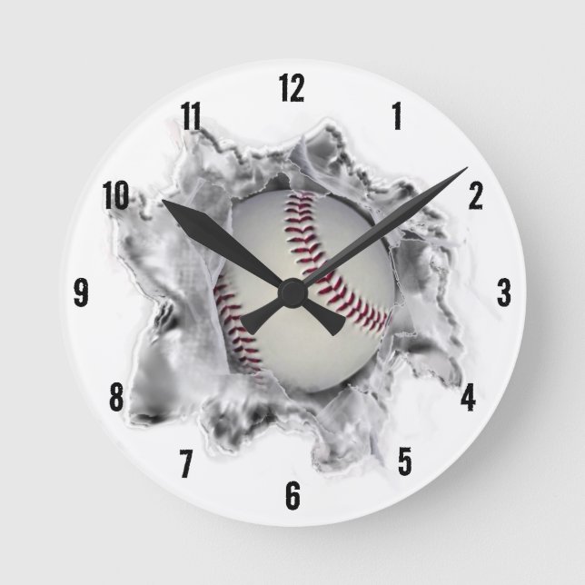 Horloge ronde du fan de baseball (Recto)