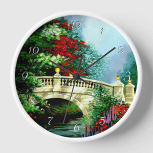 Horloge ronde du Pont du parc peint