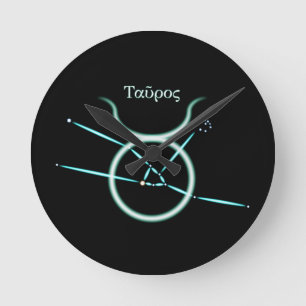 Horloge ronde du Taurus de Constellation Zodiaque