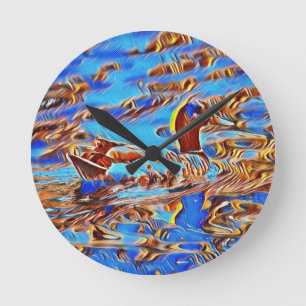 Horloge Ronde Duck O'Clock