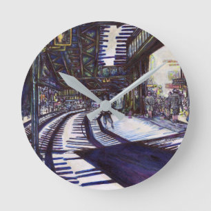 Horloge Ronde Dusting the Piano