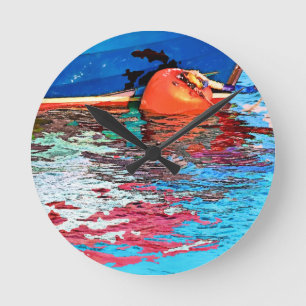 HORLOGE RONDE EAU CALME