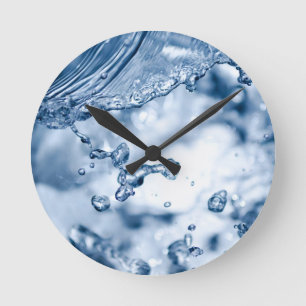 Horloge Ronde Eau cendrée