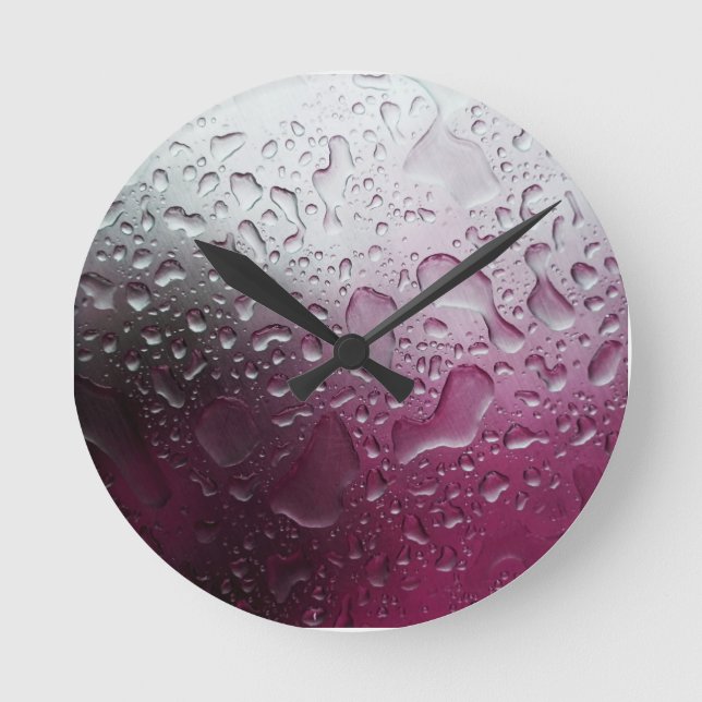 Horloge Ronde eau violette (Recto)
