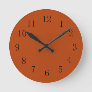 Horloge Ronde Écluse murale de la cuisine rouge rouille