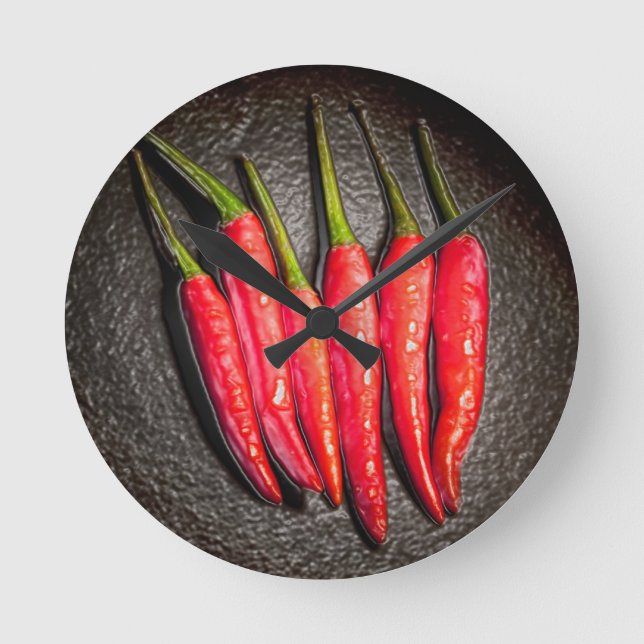 Horloge Ronde Écluse murale de Red Chili Peppers (Recto)