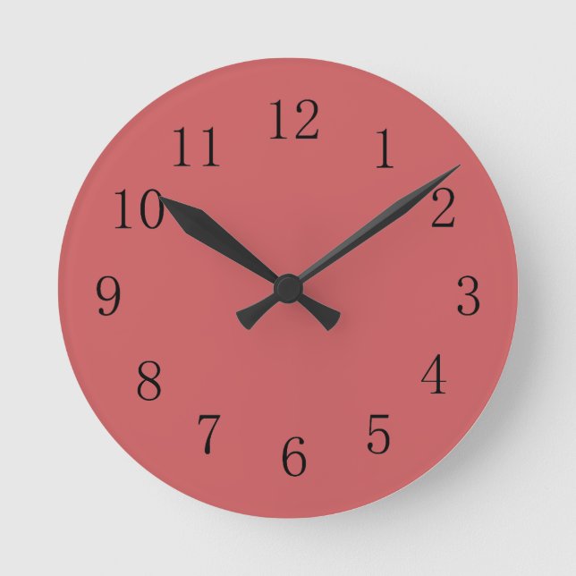 Horloge Ronde Écluse Saumon rouge (moyenne) (Recto)