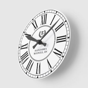 Horloge Ronde École de soins infirmiers de la RN personnalisée É