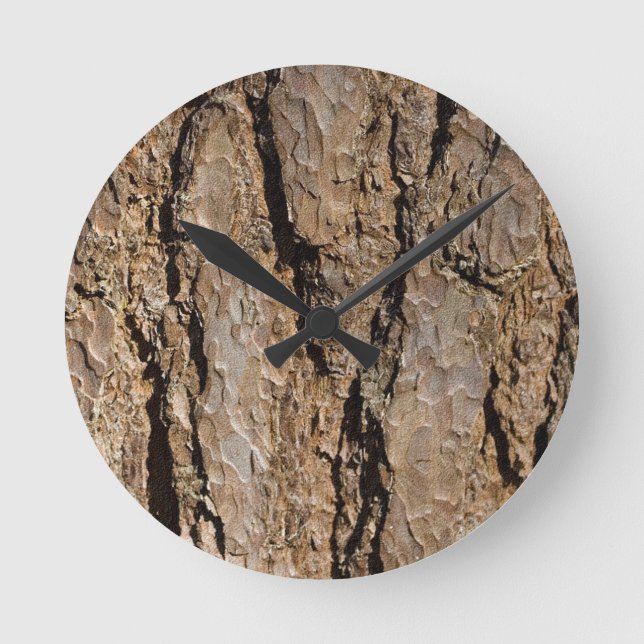 HORLOGE RONDE ÉCORCE D'ARBRE (Recto)