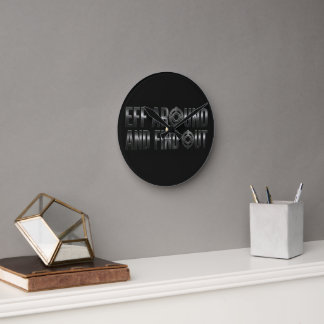 Horloge Ronde Eff Around and Find Out – Gunmetal.