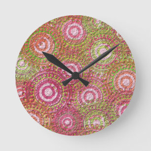 Horloge Ronde Effet Papier de rebut