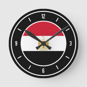 Horloge Ronde Egypt Flag