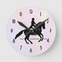 Elégant cavalier de Dressage sur un Arrière - plan