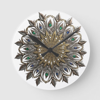 Horloge Ronde Elegant Peacock Mandala Watch