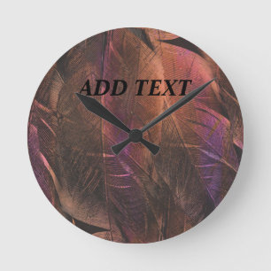Horloge Ronde Élégants feuilles abstraits