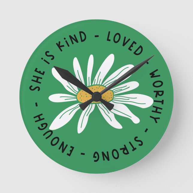 Horloge Ronde Elle est amoureuse et mérite une citation assez fo (Recto)
