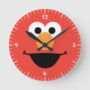 Horloge Ronde Elmo Face Art