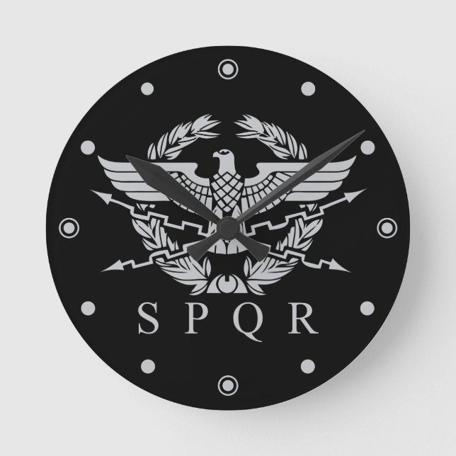 Horloge Ronde Emblème de l'Empire romain - SPQR (Recto)