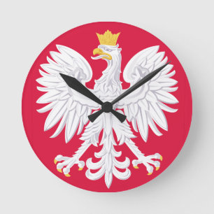 Horloge Ronde Emblème polonais - Bouclier polonais - Herbe Pols