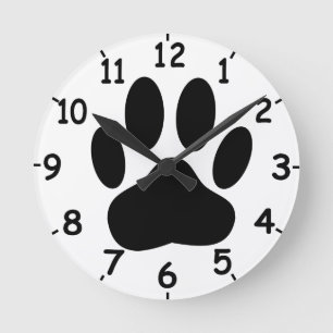 Horloge Ronde Empreinte de chien