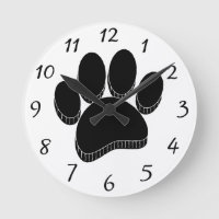 Empreinte de chien noir main tirée personnalisée
