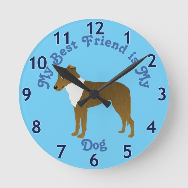 Horloge ronde en colle lisse du dessin (Recto)