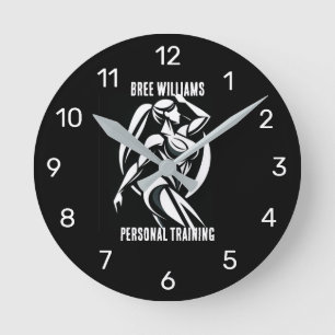 Horloge Ronde Entraînement Personnel de Fitness pour Femme Forte