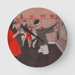 Horloge Ronde Épingler la queue âne